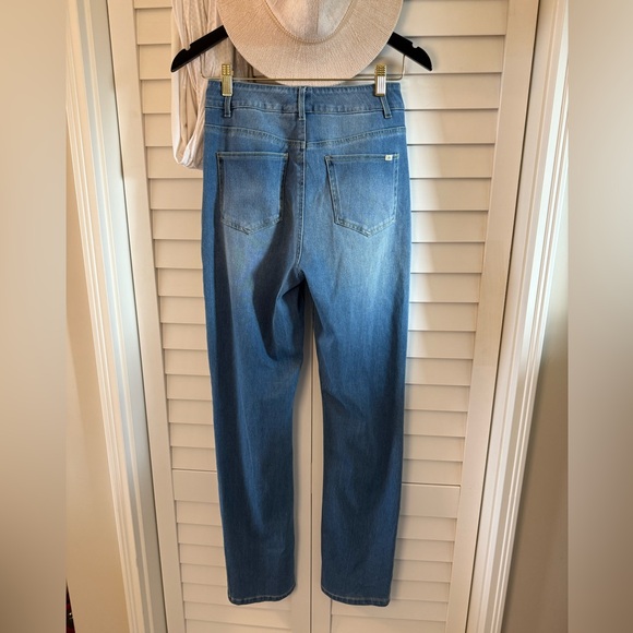 Halara Flex™ High Waisted Pockets Straight Leg Washed Casual Jeans Sz Small Tall - Picture 13 of 15